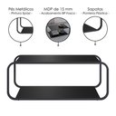 Ver imagem 5 de Mesa de Centro Luna 28089 Orgânica MDP com Base em Aço 80cm Preto Artesano Móveis