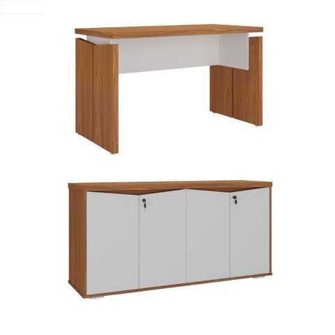 Conjunto Escritório: Mesa 6299 + Balcão 6292