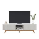 Ver imagem 3 de Rack para Tv até 75 Polegadas com Ripado Pés em Madeira Maciça Maciça Fortaleza