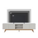 Ver mais imagens de Rack para Tv até 75 Polegadas com Ripado Pés em Madeira Maciça Maciça Fortaleza