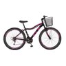 Bicicleta Mtb Aro 26 Alumínio Sport Gold Freio V-brake 21 Marchas Feminina Kls Preto com Pink - 2