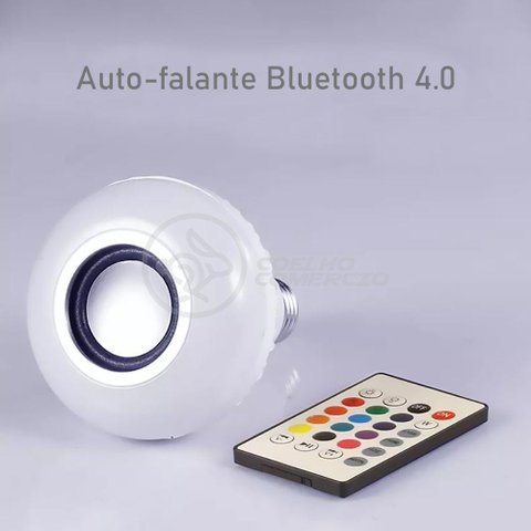 Lâmpada Led 12w E27 Rgb Colorida com Caixa de Som