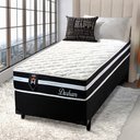 Ver imagem 2 de Cama Box Solteirão c/ Molas Ensacadas Durham Preto 96x203x60