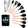 Kit Utensílios Cozinha 12 Peças Silicone Antiaderente - Preto Sandro - 1