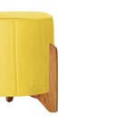 Ver imagem 2 de Puff Jade Pés de Madeira Suede: Amarelo