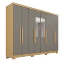 Ver imagem 3 de Guarda-Roupa Casal com Espelho 8 Portas 4 Gavetas com Pés França Espresso Móveis
