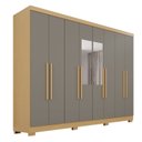 Ver imagem 3 de Guarda-Roupa Casal com Pés e Espelho 8 Portas 4 Gavetas França Espresso Móveis