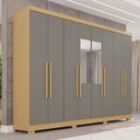 Ver imagem 1 de Guarda-Roupa Casal com Espelho 8 Portas 4 Gavetas com Pés França Espresso Móveis