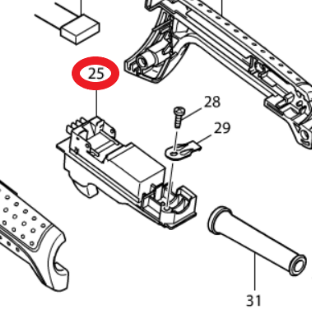 Interruptor Botão Gatilho para Esmerilhadeira Makita Ga7020 - 2