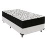 Cama Box Solteiro Branco + Colchão Casal de Espuma D45 - Ortobom - Airtech 150 58x88x188cm - 1