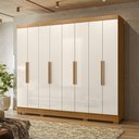 Ver imagem 3 de Guarda Roupa Diplomata 236cm 8 Portas Freijó Off White Moval