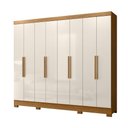 Ver imagem 1 de Guarda Roupa Diplomata 236cm 8 Portas Freijó Off White Moval