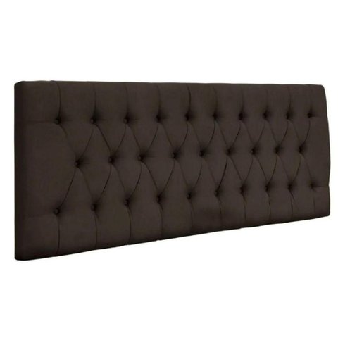 Painel Suspenso Cabeceira Dubai 1,28m para Cama Viúva Solteirão Suede Marrom - Aurora Line