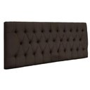 Ver imagem 1 de Painel Suspenso Cabeceira Dubai 1,28m para Cama Viúva Solteirão Suede Marrom - Aurora Line