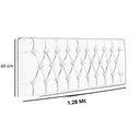 Ver imagem 3 de Painel Suspenso Cabeceira Dubai 1,28m para Cama Viúva Solteirão Suede Marrom - Aurora Line