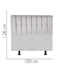 Ver imagem 2 de Cabeceira Estofada Kiara 100cm Solteiro Box Quarto Suede Cinza Claro - Gat Magazine