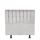 Ver imagem 1 de Cabeceira Estofada Kiara 100cm Solteiro Box Quarto Suede Cinza Claro - Gat Magazine