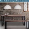 Mesa de Jantar Retangular Boston Industrial Daf Móveis 180 x 90 cm Madeira Maciça Mel Base Aço - 2
