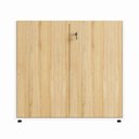 Ver imagem 7 de Armário Baixo 2 Portas com Tampo Embutido 1 Prateleira MDP 80cm Macadâmia com Branco F5 Office
