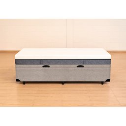 Cama Box Baú Solteirão Serenelife - Chenille Bege - 3
