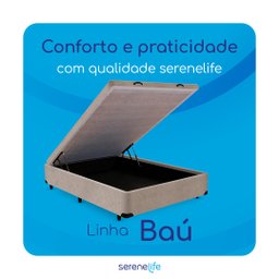 Cama Box Baú Solteirão Serenelife - Chenille Bege - 6