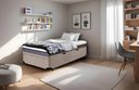 Ver imagem 1 de Cama Box Baú Solteirão Serenelife - Chenille Bege