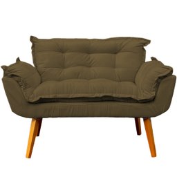 Kit Namoradeira Decorativa + 2 Poltronas Reforçadas Para Amamentação Suede - 3