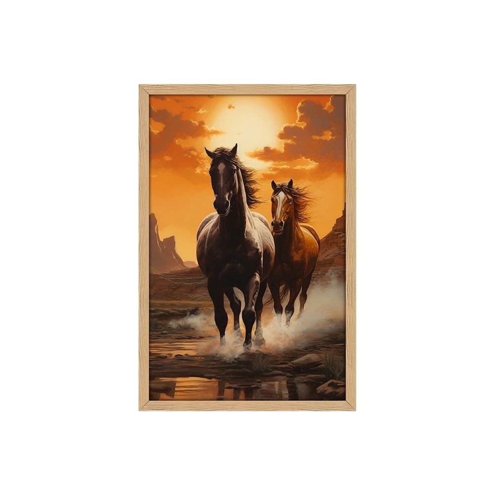 Quadro Decorativo Cavalos: Mod. 0403 Collor-ink Mod.0403 50 X 75cm Marrom