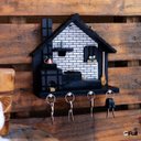 Ver imagem 2 de Porta Chaves de Parede Casinha Mineira Artesanal G Branco
