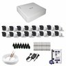 Kit 16 Câmeras de Segurança Hilook Bullet Hd Thc-b120c-p 1080p 2mp Uso Externo + Dvr Hilook + Hd 1tb - 1