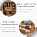 Ver imagem 6 de Conjunto Quarto Bicama Duo com Cama Auxiliar + Guarda-Roupa Casal Domus Max 4 Portas - Nature/Cedro