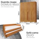 Ver imagem 2 de Conjunto Quarto Bicama Duo com Cama Auxiliar + Guarda-Roupa Casal Domus Max 4 Portas - Nature/Cedro