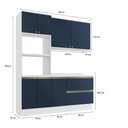 Ver imagem 3 de Armário de Cozinha Compacta Torre Quente 100% Mdf 190cm Branco/azul Profundo Celeste Kappesberg