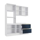 Ver imagem 4 de Armário de Cozinha Compacta Torre Quente 100% Mdf 190cm Branco/azul Profundo Celeste Kappesberg