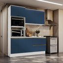 Ver imagem 1 de Armário de Cozinha Compacta Torre Quente 100% Mdf 190cm Branco/azul Profundo Celeste Kappesberg