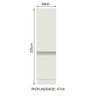 Paneleiro Armário de Cozinha 100% MDF 2 Portas Branco Smart Madesa - 4