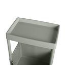 Ver imagem 4 de Carrinho Multiuso Prático 3 Prateleiras em Plástico com Rodízio - Cinza