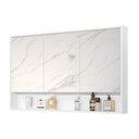 Ver imagem 1 de Espelheira Hefesto 3 Portas Armário Aéreo Banheiro - Branco