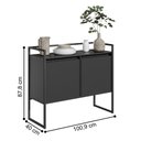 Ver imagem 2 de Buffet 2 Portas Compacto Rocky Preto