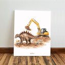 Ver imagem 6 de Kit 3 Quadro Decorativo Dinossauro Menino Infantil Criança Qualidade Premium 28x20cm