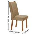 Ver imagem 3 de Conjunto Mesa de Jantar 120cm com 4 Cadeiras Estofadas Multimóveis Crrft-CON041 Madeirado/Off White