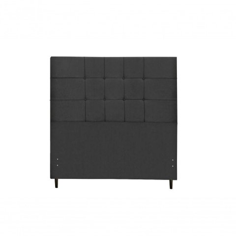 Cabeceira Casal Barcelona 144cm Madeira Maciça Suede Cinza Jbe Móveis