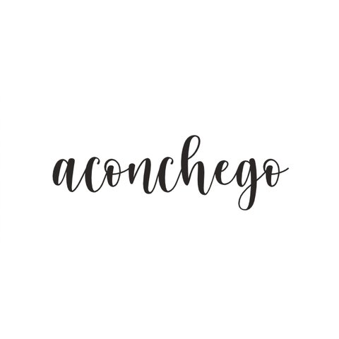 Adorno De Parede Aconchego / Lettering - Quadro - Frase - 28cm - Toque 3D:Preto