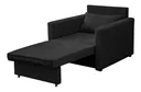 Ver imagem 3 de Poltrona Cama Solteiro Assento Dobrável Veludo Preto Sleep - Harmônica Móveis