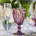 Ver imagem 2 de Jogo Taças Diamond 6un 300ml para Água ou Vinho - Rosa/lilás