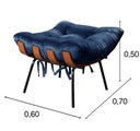 Ver imagem 3 de Puff Costela Cor:Veludo Azul 210