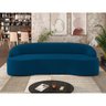 Sofá 4 Lugares Curvo Sala de Estar Living Lótus D02 Veludo Azul Turquesa 260 cm C-170 - Lyam Decor - 2