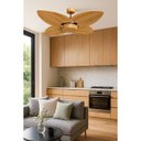 Ver imagem 2 de Ventilador de Teto Natuvent Dahlia No Light 3 Pás Madeira Freijó 220v