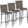 3 Banquetas Haiti em Alumínio Balcão Edícula e Cozinha Trama - 1