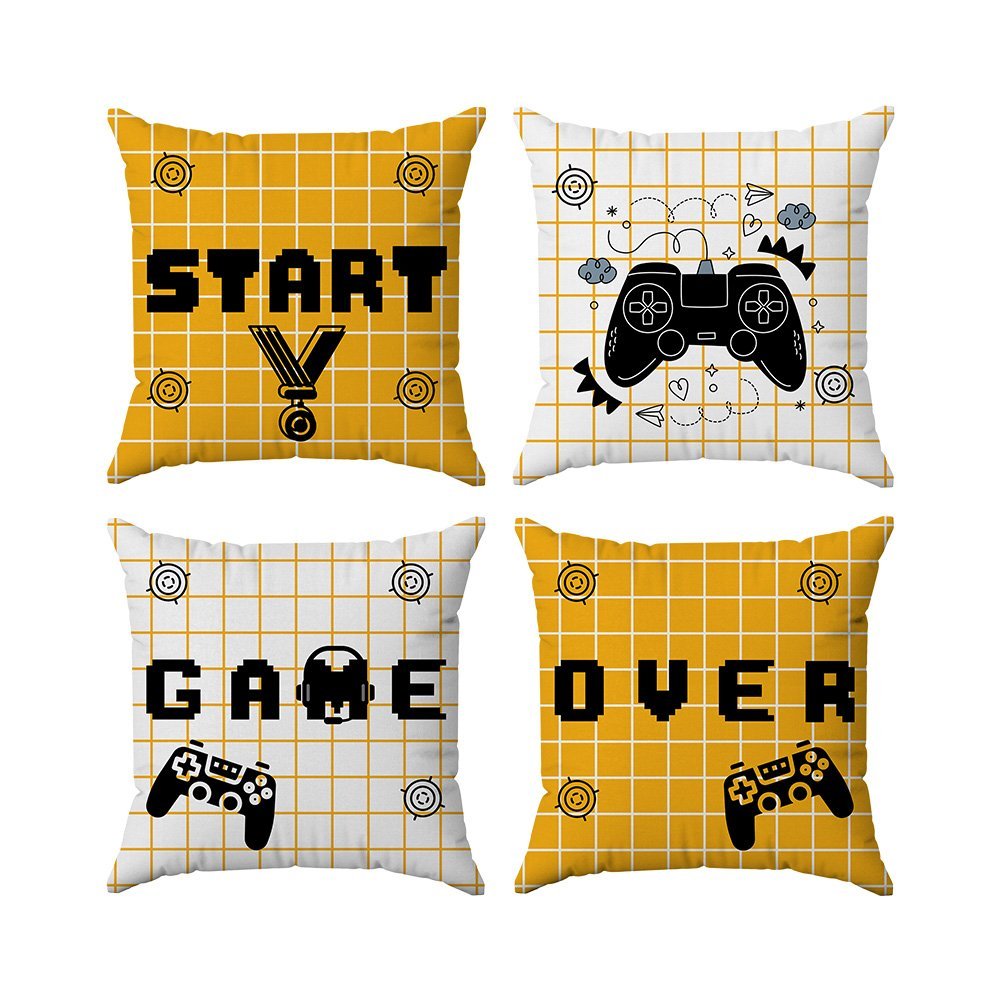 Kit Capas Almofadas Decorativas Game Over 45x45 - ID Decor